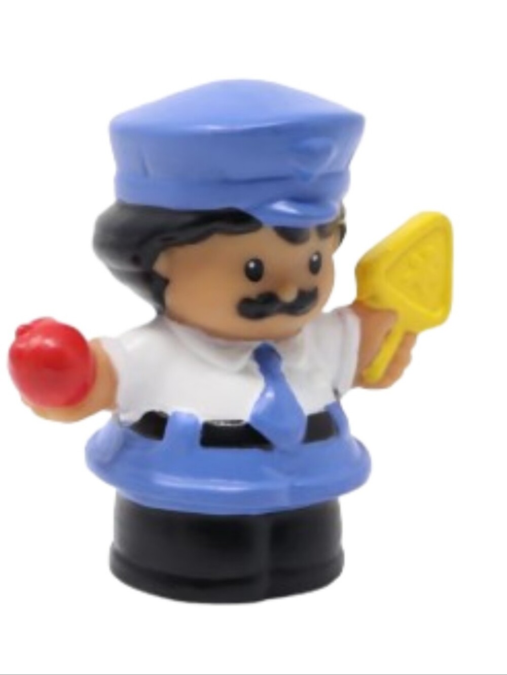 Fisher-Price Little People Bus Driver Or  Crossing Guard Figure with Red Apple